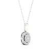 Thumbnail Image 2 of KAY Lab-Grown Diamonds Circle Halo Necklace 1/2 ct tw 10K White Gold 18"