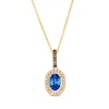 Thumbnail Image 0 of Le Vian Tanzanite Halo Necklace 1/15 ct tw Diamonds 14K Honey Gold 20"