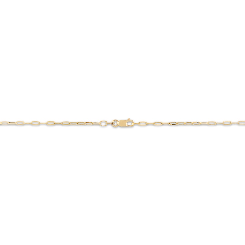 Main Image 2 of Polished Heart Paperclip "Y" Necklace 14K Yellow Gold 18"