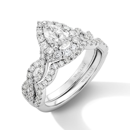Neil Lane Artistry Pear-Shaped Lab-Grown Diamond Bridal Set 1-5/8 ct tw 14K White Gold