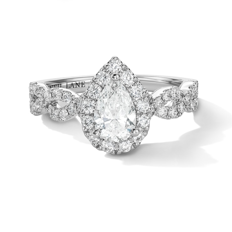 Main Image 3 of Neil Lane Artistry Pear-Shaped Halo Lab-Grown Diamond Engagement Ring 1-1/2 ct tw 14K White Gold