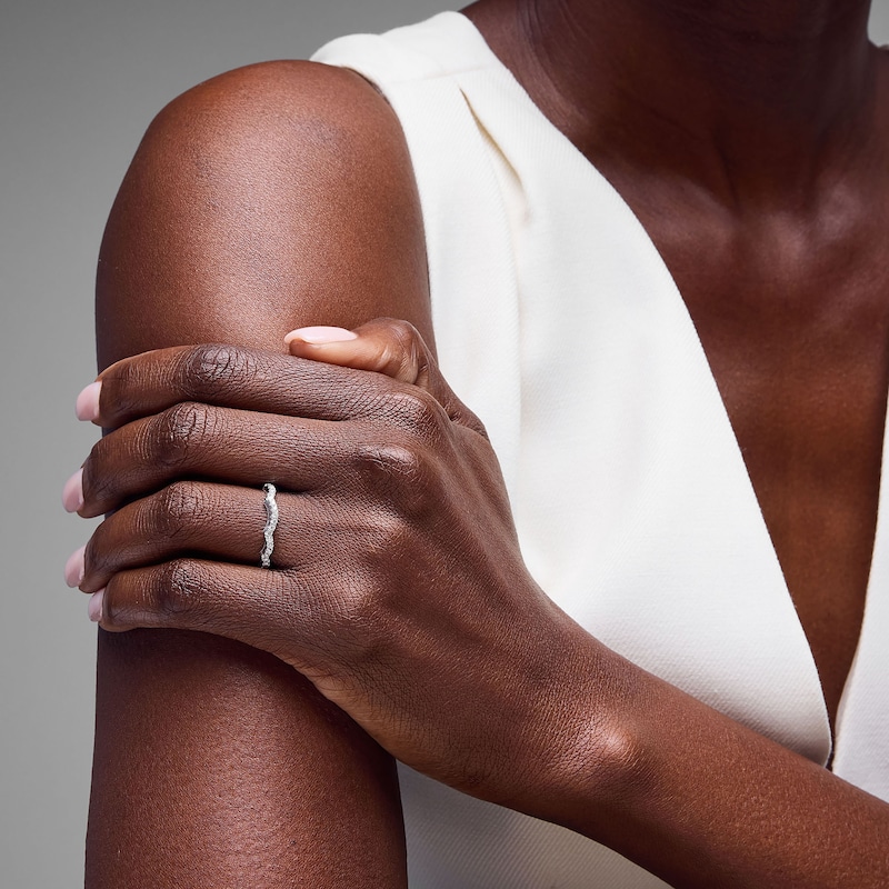 Main Image 5 of Neil Lane Artistry Lab-Grown Diamond Scalloped Wedding Band 1/4 ct tw 14K White Gold