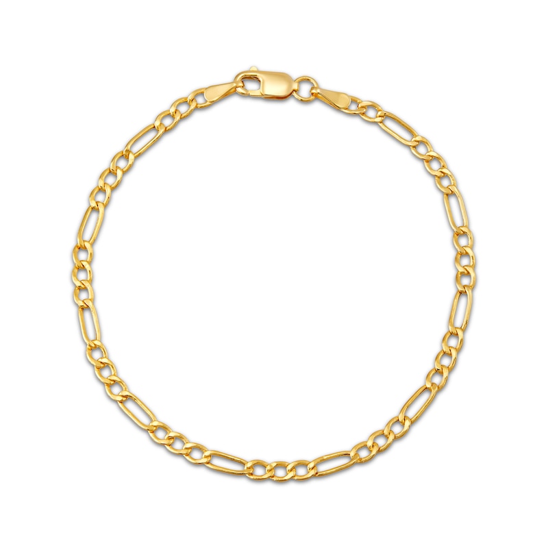 Children's Solid Figaro Chain Bracelet 14K Yellow Gold 6"