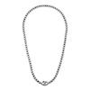 Thumbnail Image 1 of Bead Chain Necklace 5mm Solid Sterling Silver with Matte Black Finish 20"