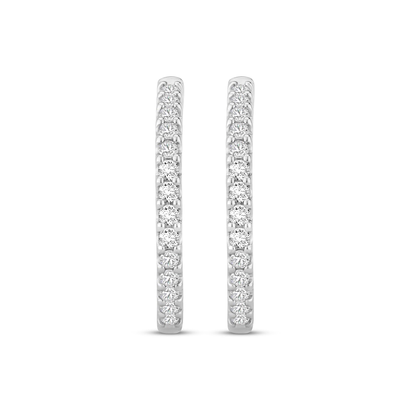 Main Image 2 of KAY Lab-Grown Diamonds Inside-Out Hoop Earrings 2 ct tw 14K White Gold
