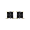 Thumbnail Image 2 of Men's Square-Cut Black Diamond Quad Stud Earrings 1 ct tw 10K Yellow Gold