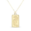 Thumbnail Image 1 of Dragon Dog Tag Necklace 14K Yellow Gold 18"