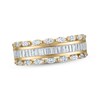 Thumbnail Image 1 of Marquise & Baguette-Cut Diamond Three-Row Anniversary Ring 1 ct tw 14K Yellow Gold