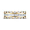 Thumbnail Image 3 of Marquise & Baguette-Cut Diamond Three-Row Anniversary Ring 1 ct tw 14K Yellow Gold