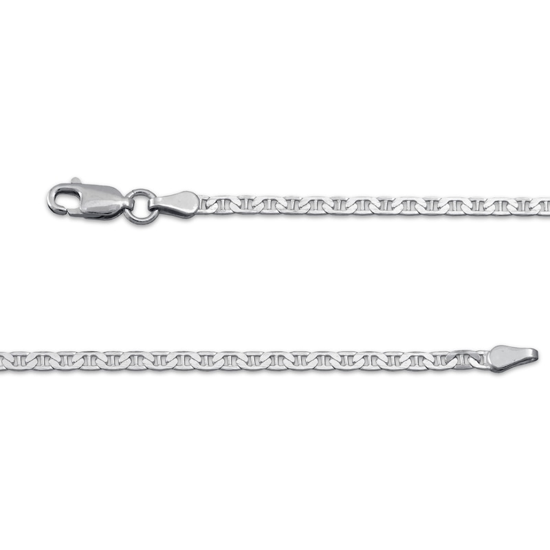 Main Image 3 of Diamond-Cut Mariner Chain Necklace 3mm 100% Repurposed Solid Sterling Silver 18"
