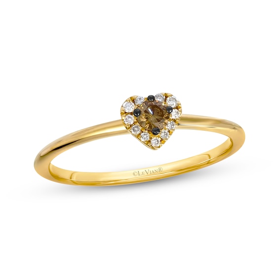 Le Vian Heart Halo Ring 1/8 ct tw 14K Honey Gold