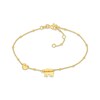 Thumbnail Image 1 of Mama Bear & Heart Charm Bracelet 14K Yellow Gold 7.25"