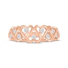 Thumbnail Image 3 of Diamond Heart Swirl Ring 1/8 ct tw 10K Rose Gold