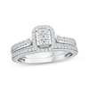 Thumbnail Image 1 of Adore Multi-Diamond Halo Bridal Set 1/3 ct tw 10K White Gold