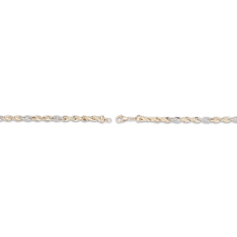 Main Image 3 of KAY Lab-Grown Diamonds Men's Twist Link Bracelet 3/4 ct tw 10K Yellow Gold 8.5"