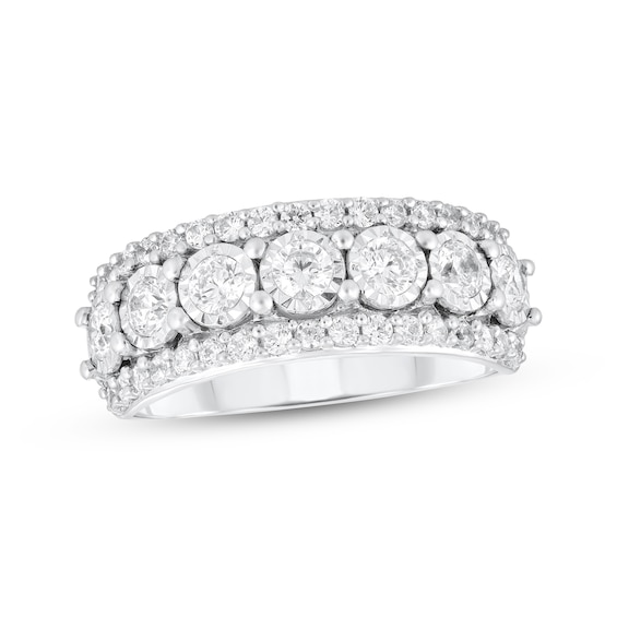 Adore Diamond Seven-Stone Anniversary Ring 1 ct tw 10K White Gold