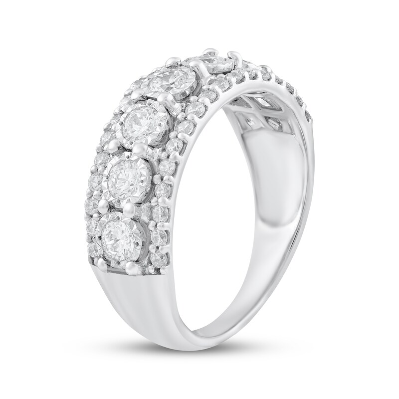 Main Image 2 of Adore Diamond Seven-Stone Anniversary Ring 1 ct tw 10K White Gold