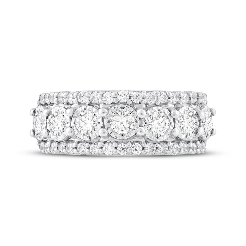 Main Image 3 of Adore Diamond Seven-Stone Anniversary Ring 1 ct tw 10K White Gold