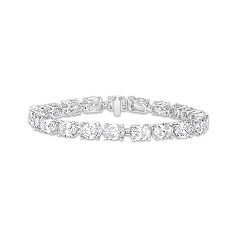 Main Image 1 of KAY Lab-Grown Diamonds Oval-Cut Tennis Bracelet 21 ct tw 14K White Gold 7"