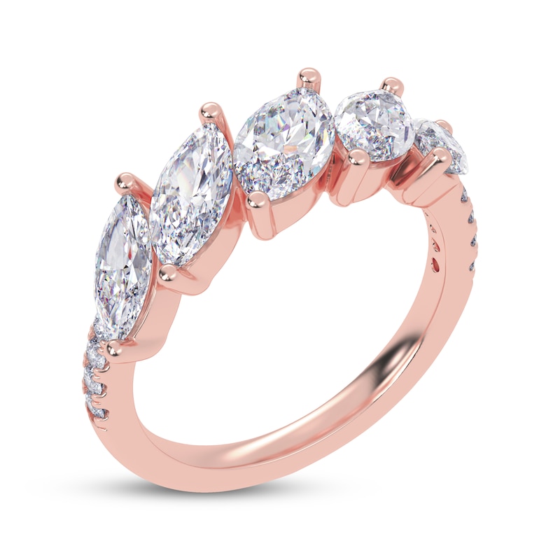 Main Image 2 of KAY Lab-Grown Diamonds Marquise-Cut Tilted Ring 2 ct tw 14K Rose Gold