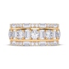 Thumbnail Image 3 of KAY Lab-Grown Diamonds Baguette & Round-Cut Three-Row Ring 2 ct tw 14K Yellow Gold