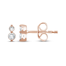 KAY Lab-Grown Diamonds Two-Stone Stud Earrings 1/5 ct tw 14K Rose Gold