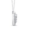Thumbnail Image 3 of Diamond Layered Teardrop Necklace 1/2 ct tw 10K White Gold 17"