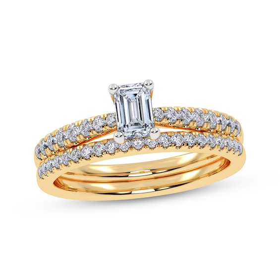 Adore Emerald-Cut Diamond Bridal Set 1/2 ct tw 14K Yellow Gold