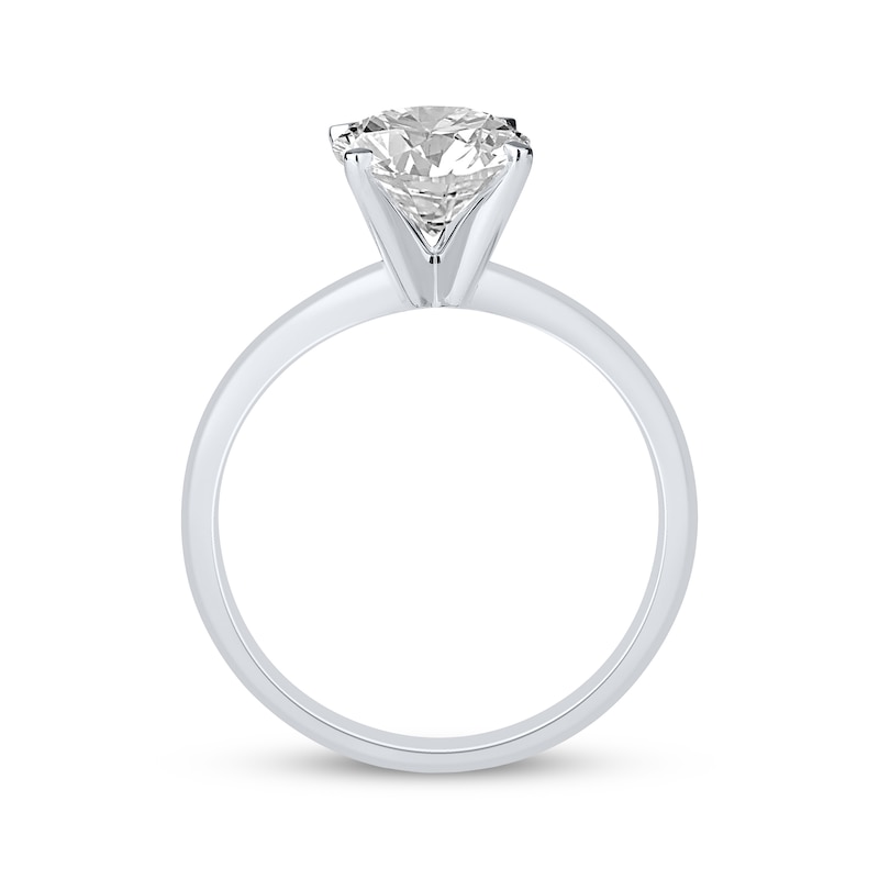 Main Image 3 of Oval-Cut Lab-Grown Diamond Solitaire Engagement Ring 2-1/2 ct tw 14K White Gold (I/SI2)