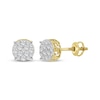 Thumbnail Image 1 of Men's Multi-Diamond Stud Earrings 1/4 ct tw 10K Yellow Gold