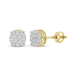 Men's Multi-Diamond Stud Earrings 1/4 ct tw 10K Yellow Gold