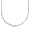 Thumbnail Image 1 of Multi-Diamond Graduated Necklace 1/4 ct tw Sterling Silver 17"