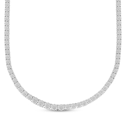 Multi-Diamond Graduated Necklace 1/4 ct tw Sterling Silver 17"