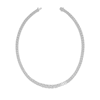 Thumbnail Image 2 of Multi-Diamond Graduated Necklace 1/4 ct tw Sterling Silver 17"