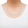 Thumbnail Image 4 of Multi-Diamond Graduated Necklace 1/4 ct tw Sterling Silver 17"