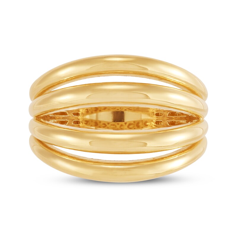 Main Image 4 of Polished Multi-Row Split Ring 10K Yellow Gold