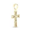 Thumbnail Image 4 of Men's Lab-Grown Diamond Pavé Flared Cross Charm 1/2 ct tw 24K Yellow Gold Vermeil Sterling Silver