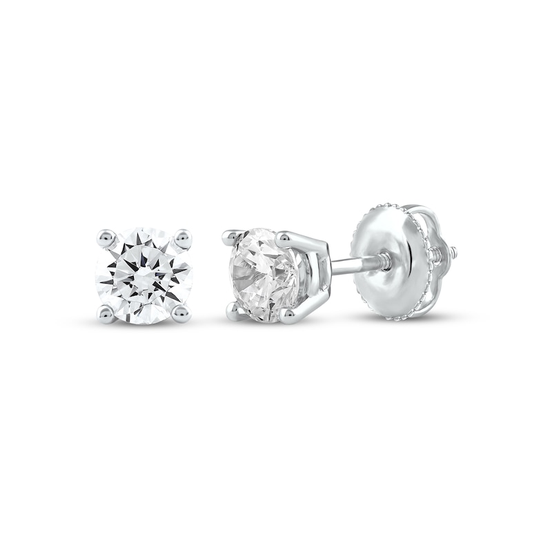 Main Image 1 of KAY Lab-Grown Diamonds Round-Cut Solitaire Stud Earrings 3/4 ct tw 10K White Gold (F/SI2)
