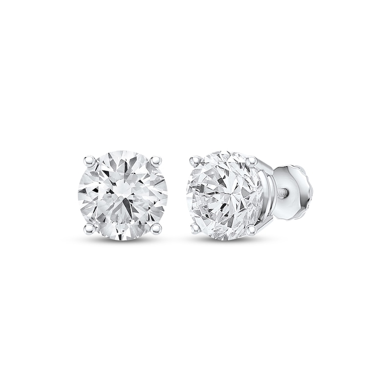 Main Image 1 of KAY Lab-Grown Diamonds Round-Cut Solitaire Stud Earrings 3 ct tw 14K White Gold (F/SI2)