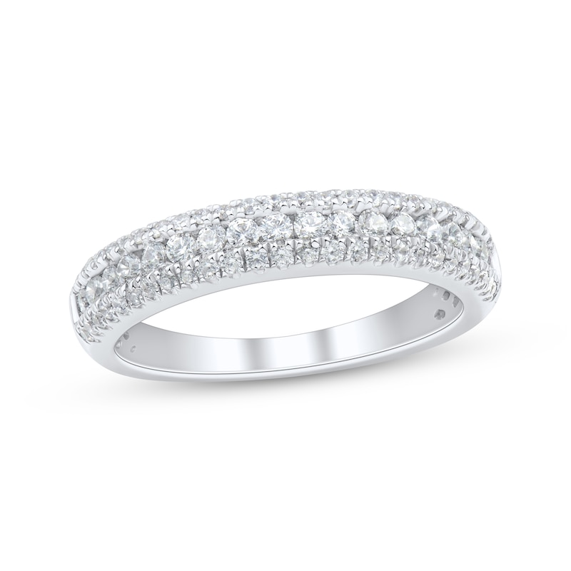 Main Image 1 of Adore Diamond Three-Row Anniversary Ring 1/2 ct tw 10K White Gold