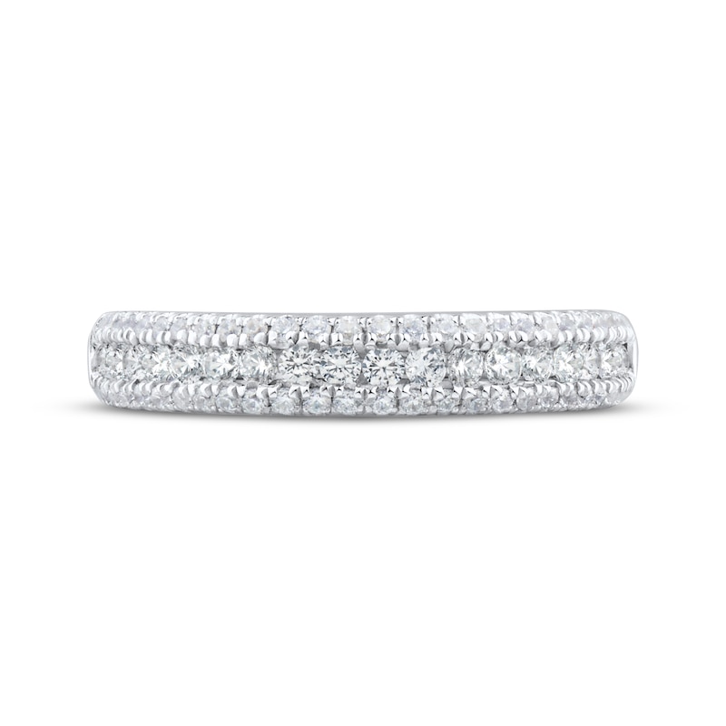 Main Image 3 of Adore Diamond Three-Row Anniversary Ring 1/2 ct tw 10K White Gold