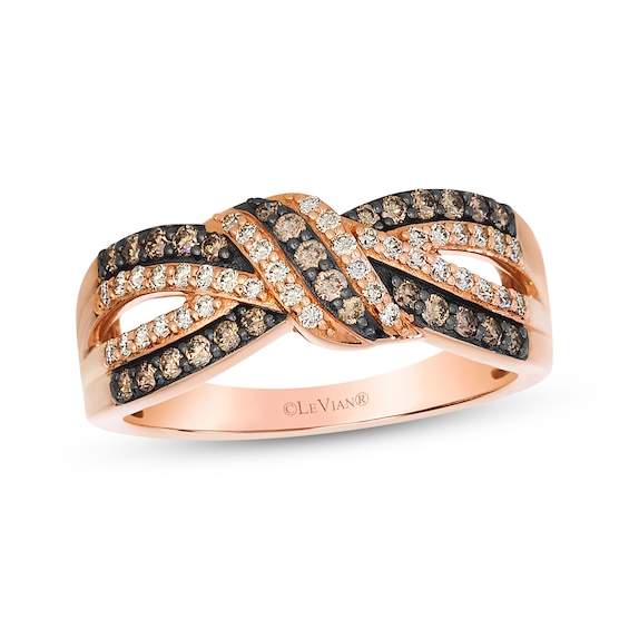 Le Vian Diamond Knot Ring 1/2 ct tw 14K Strawberry Gold