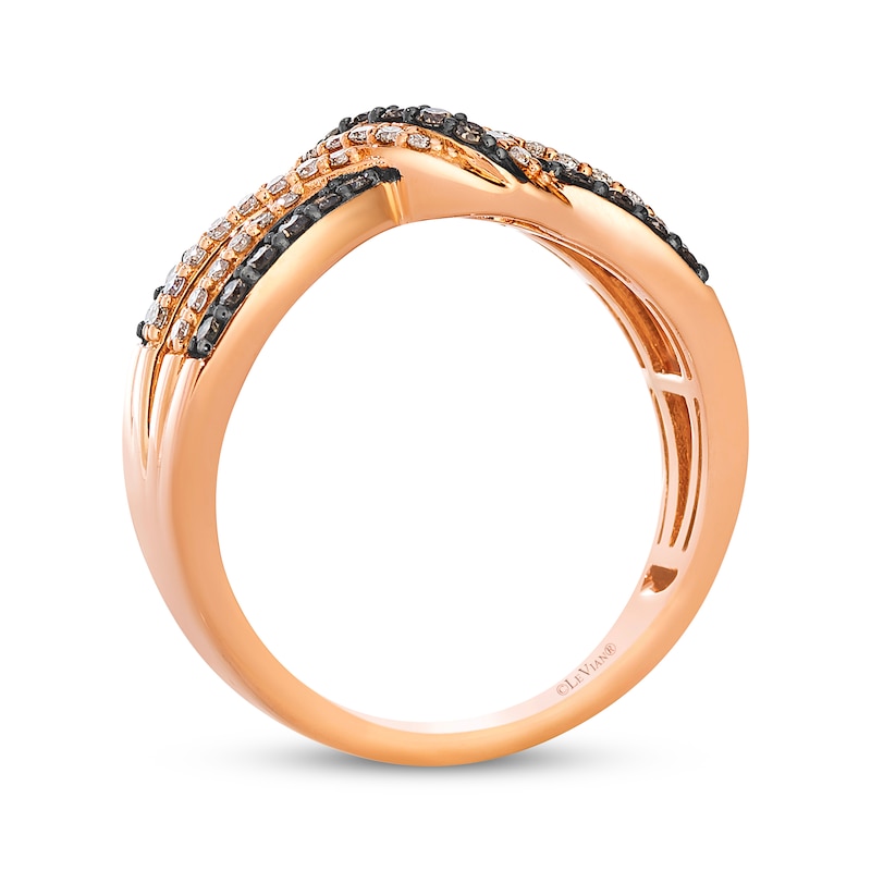 Main Image 3 of Le Vian Diamond Knot Ring 1/2 ct tw 14K Strawberry Gold