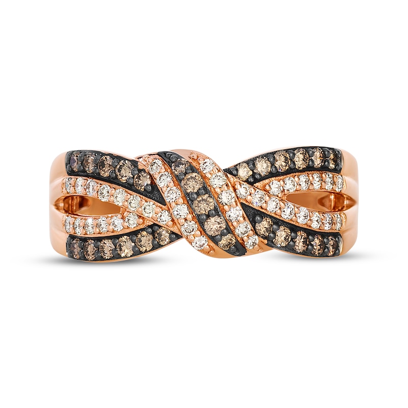 Main Image 4 of Le Vian Diamond Knot Ring 1/2 ct tw 14K Strawberry Gold