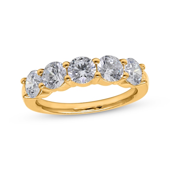 Adore Lab-Grown Diamonds Five-Stone Anniversary Ring 2 ct tw 14K Yellow Gold