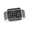 Thumbnail Image 1 of Men's Black Diamond Multi-Row Ring 1-3/4 ct tw Sterling Silver
