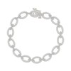 Thumbnail Image 1 of Diamond Rope Twist Oval Link Bracelet 1/4 ct tw Sterling Silver 7.25"