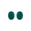 Thumbnail Image 2 of Oval-Cut Dyed Green Chalcedony Stud Earrings Sterling Silver