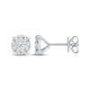 Thumbnail Image 1 of Diamond Halo Stud Earrings 1/2 ct tw 10K White Gold