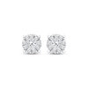 Thumbnail Image 2 of Diamond Halo Stud Earrings 1/2 ct tw 10K White Gold